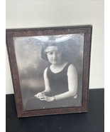 Framed 1920s Flapper Woman Sepia Photo Vintage Glamour Portrait 8x10 Ant... - $818.50 MXN