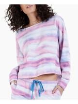 Jenni by Jennifer Moore Womens French Terry Crew Neck Striped Sleep Top, Large - £22.15 GBP