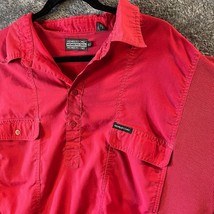 Vintage Members Only Shirt Mens XLT Red Polo Banded Baggy Y2K 90s Academia - $12.63