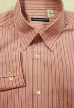 GORGEOUS $325 Massimo Bizzocchi Pink Striped Shirt 16x35 Made in Italy - $33.74