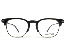 Nautica Eyeglasses Frames N8161 206 Black Gunmetal Antique Gray Square 4... - £46.50 GBP