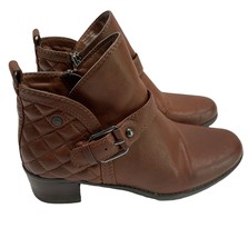 Dana Buchman Quilted Ankle Boot Brown Cognac Size 6.5 - £13.03 GBP