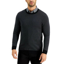 Mens Sweater Crewneck Charcoal Black Size Xxl Tasso Elba $65 - Nwt - £14.38 GBP