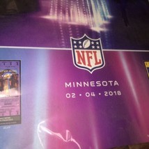 Super Bowl Tickets 2018 Minnesota 02-04-2018 Hard Wall Decoration Piece - £33.04 GBP