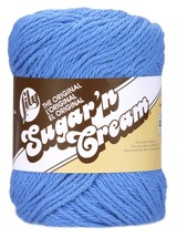 Lily Sugar&#39;n Cream Yarn  Solids Blueberry - £12.23 GBP