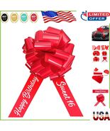 Giant 20-Inch Happy Birthday Car Bow with 20-Foot Ribbon - Sweet 16 Surp... - $34.53 CAD