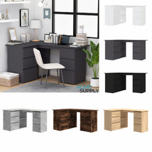 Modern Wooden Home Office L-Shape Corner Computer Desk Laptop Table With... - $293.03+