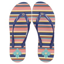 Kate Spade NY Women Flip Flip Thong Sandals Flyaway Size US 9B Sidewalk Striped - £41.22 GBP