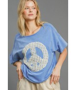 Umgee Full Size Mineral Wash T-Shirt with Lace Applique Plus Size - $81.54 CAD+