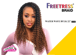 SHAKE N GO FREETRESS BRAID WATER WAVE BULK 22&quot; CURLING IRON SAFE HAIR FO... - £4.73 GBP