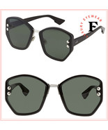 Christian Dior ADDICT 2 Black Green Oversized Geometric Sunglasses DIORA... - £174.44 GBP