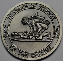 Army Medical Services Corp 76 Year 45.5mm Gem Unc Medallion~TO THE SOLDIER~Fr/Sh - £13.07 GBP