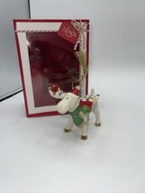 Lenox 2019 Under the Mistletoe with Marcel the Moose Ornament In The Box - £48.71 GBP