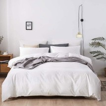White King Duvet Cover Set, 104X90 Soft Bedding Cover, 3 Pcs. With Zipper, Ties - £33.18 GBP