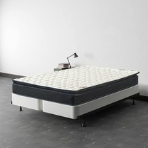 Medium Firm Pillow Top 9&quot; Single Sided Hybrid Mattress By Mayton, White, With 8&quot; - £368.35 GBP