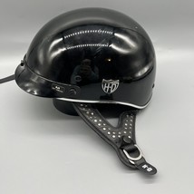 Harley Davidson Trespasser Half Helmet Med Open Face Studded Leather Chi... - £60.46 GBP