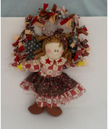 Vintage rustic country shabby chic decor hanging  stuffed fabric angel r... - $462.38 MXN