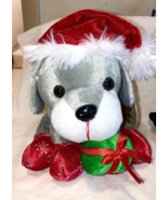 plush CHRISTMAS Christmas SANTA Puppy dressed as Santa  decoration - $254.98 MXN