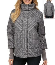 prAna Women&#39;s Lily Puffer Jacket, Gull Flurry Size M Water Resistant Out... - $78.95