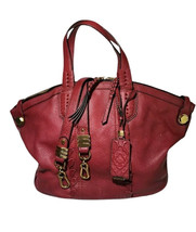 orYANY Cassie Raspberry Pebbled Leather XL Satchel Bag Detachable Shldr ... - $98.99