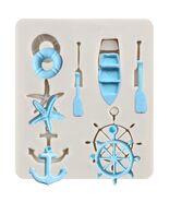 YANQINMS Silicone Rudder Anchor Sea Oar Fondant Mold for Cake Decorating - €2,31 EUR