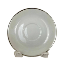 Royal Crest Fine China Windsor Small White Silver Trim Saucer Plate Japan Made - £14.97 GBP