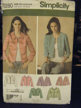 Simplicity 4280 Misses Lined &amp; Unlined Jacket Pattern - Size 8/10/12/14/16 - $9.43