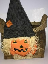 Halloween Wicker Basket Brown With A Pumpkin Décor Candy - €16,62 EUR