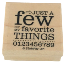 Stampin Up Rubber Stamp Just A Few Of My Favorite Things Card Making Words - £3.60 GBP
