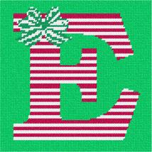Pepita Needlepoint Canvas: Letter E Striped Bow, 7&quot; x 7&quot; - £39.22 GBP+