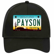 Payson Arizona Novelty Black Mesh License Plate Hat - £23.22 GBP