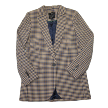 NWT J.Crew Alfie Blazer in Honey Brown Plaid Italian Wool Jacket 00 - £117.33 GBP