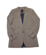 NWT J.Crew Alfie Blazer in Honey Brown Plaid Italian Wool Jacket 00 - £117.68 GBP