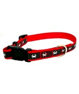 Maryland Blue Crab Small Red and Grey Reflective Dog Collar - £10.90 GBP