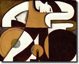 Cycling Wall Art Deco Man and Bike Ten Speed Decor Abstract Cyclist Canvas Print - £141.59 GBP+