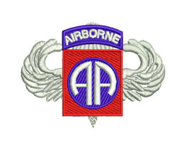 US Army 82nd Airborne Division with Jump Wings Embroidered Polo Shirt - £27.87 GBP