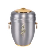 Beautifu Red Metal Cremation Urn for Ashes with Gold Cross Funeral Urn f... - $1,824.42 MXN