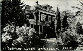 St Gothard Tavern St Helena California CA 1940 B&amp;W Litho Postcard C12 - £12.38 GBP