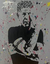 Bourdain by Bradley Cole Chef Anthony 2022 (30&quot;x24&quot;) Acrylic on Canvas - £2,247.36 GBP