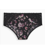 Torrid Curve Panties Microfiber Lace Mid-rise Hipster Panty Ruched Flora... - £15.48 GBP