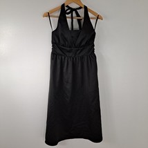 Black Halter Top Dress Limited Edition Ties Behind Neck Women&#39;s Size 4 - £17.40 GBP