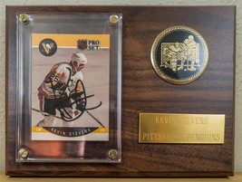 Kevin Stevens Pittsburgh Penguins Signiert Pro Set 1989-90 Karte Tafel Hk - $53.98