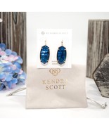 Kendra Scott Elle Faceted Navy Blue Abalone Vintage Gold Statement Earri... - £61.64 GBP