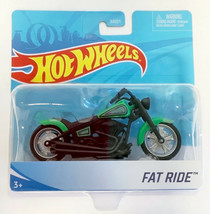 NEW Mattel X7718 Hot Wheels 1:18 Street Power FAT RIDE Motorcycle Green Black - £11.27 GBP