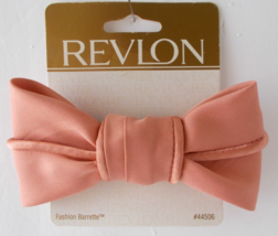 Goody Revlon Fashion Barette 1997 Hair Clip Fabric Bow Tie Pink - $14.84