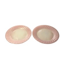 2 Pink Swirl 1950&#39;s Fire King 9 In Plates Vintage  - $29.88