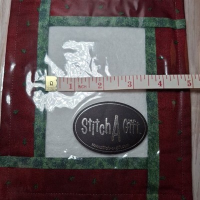 Stitch A Gift - Christmas Trees Frame Border New Red And Green Item image 6