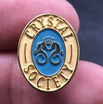 Vintage Crystal Society Lapel Pin Cruise Ship Loyalty Program 5/8&quot; x 3/4&quot; - £7.64 GBP