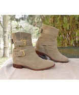Kate Spade New York Suede Leather Chelsea BOOTS 7.5&quot; tall Brown w/Bows W... - €52,06 EUR