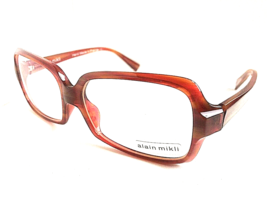 New Vintage ALAIN MIKLI AL 0957 0013 58mm Striped Orange Eyeglasses Frame France - £302.73 GBP